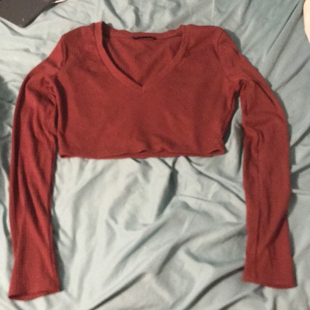 Maroon shein crop top